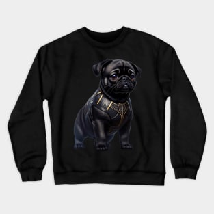 Adorable Pug in Intricate Royal Armor - Powerful and Cute Crewneck Sweatshirt